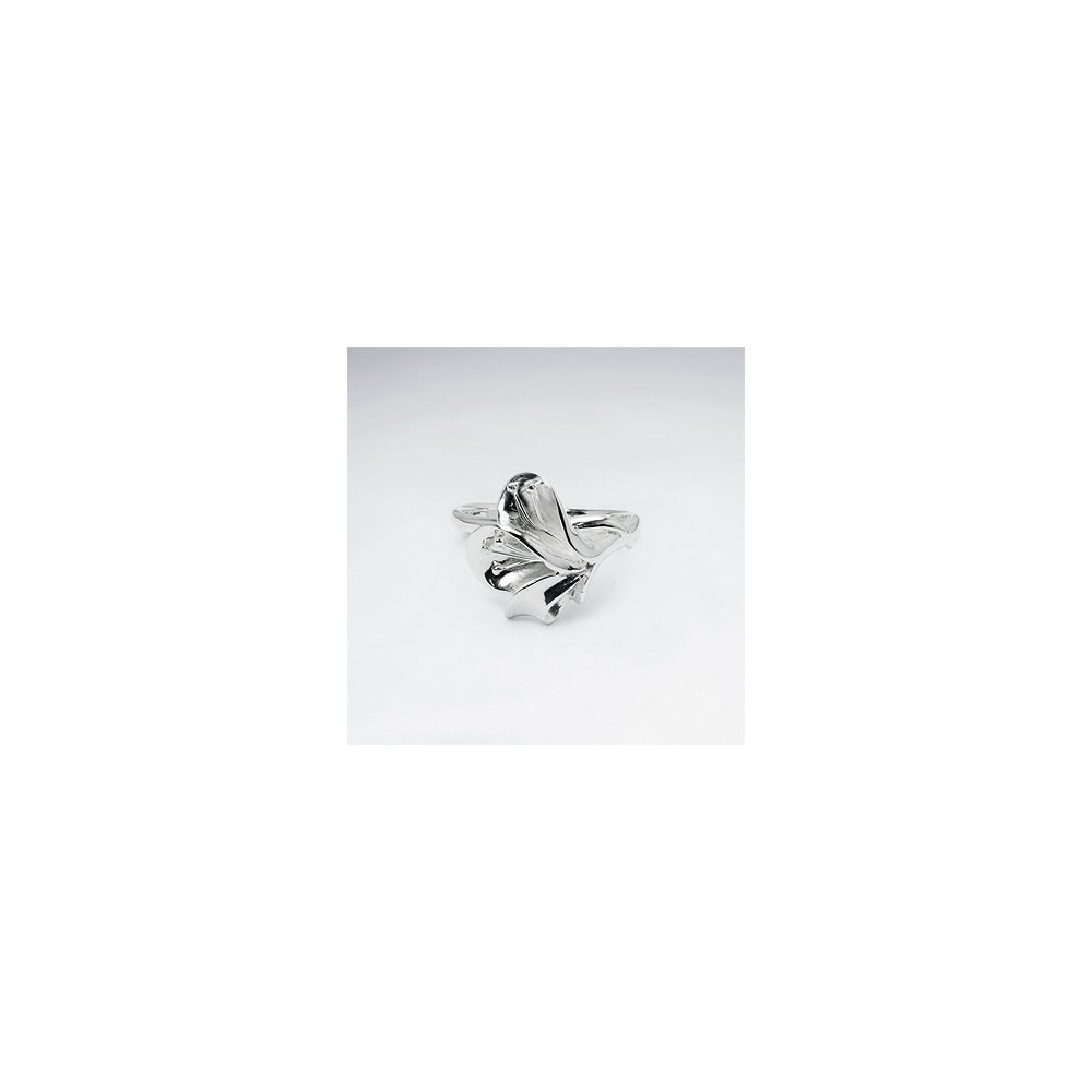 Elegant Lily Blossom Sterling Silver Ring