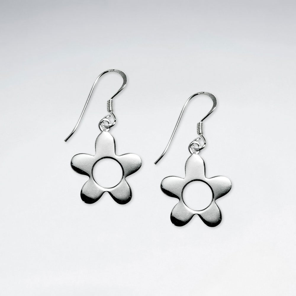 Classy Open Blossom Flower Drop Dangle Earrings