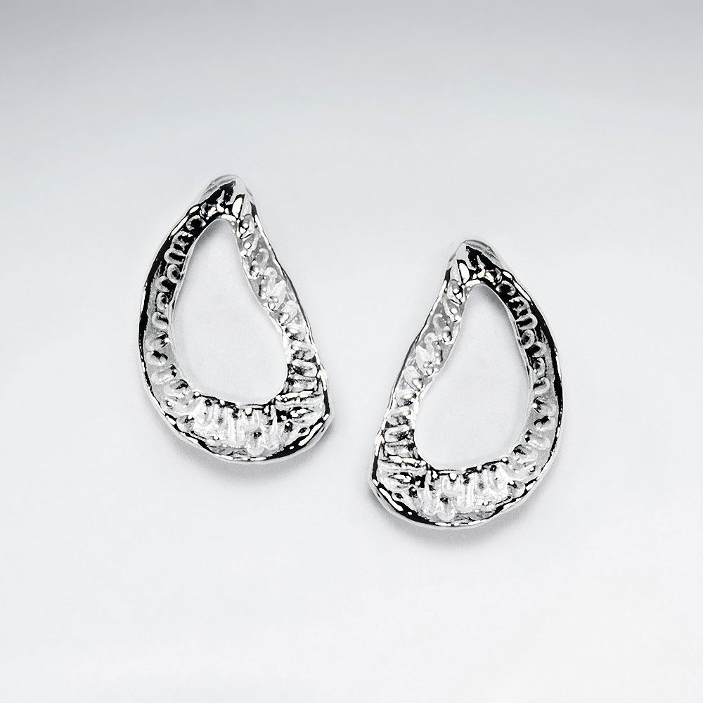Open Oval Teardrop Drop Earrings
