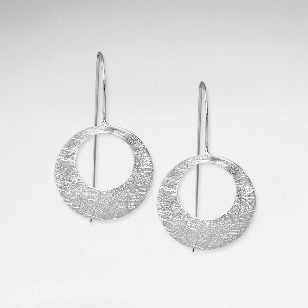 Gorgeous Cut Out Disc Hoop Dangle Hook Earrings