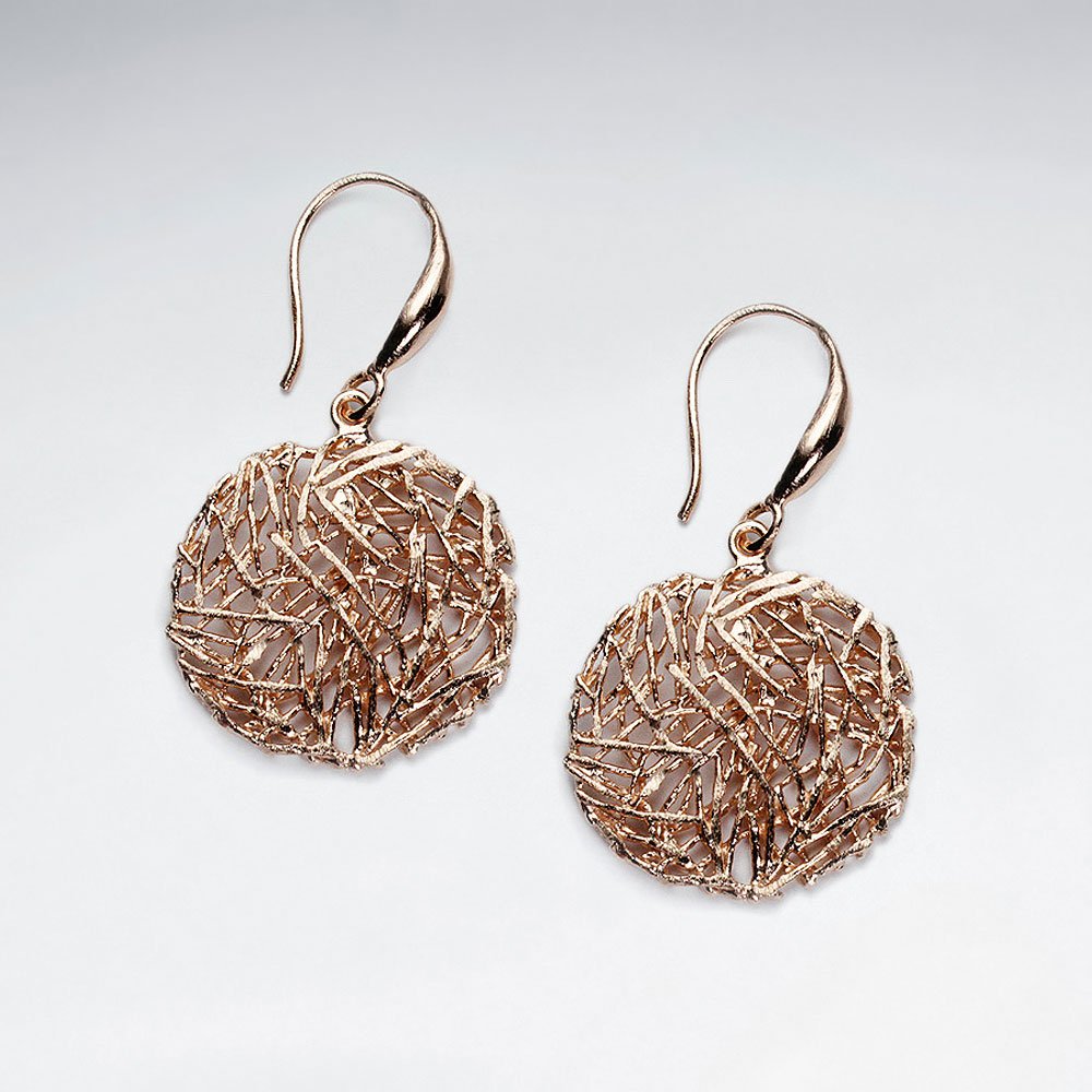 Charming Modern Bird Nest Circle Silver Earring