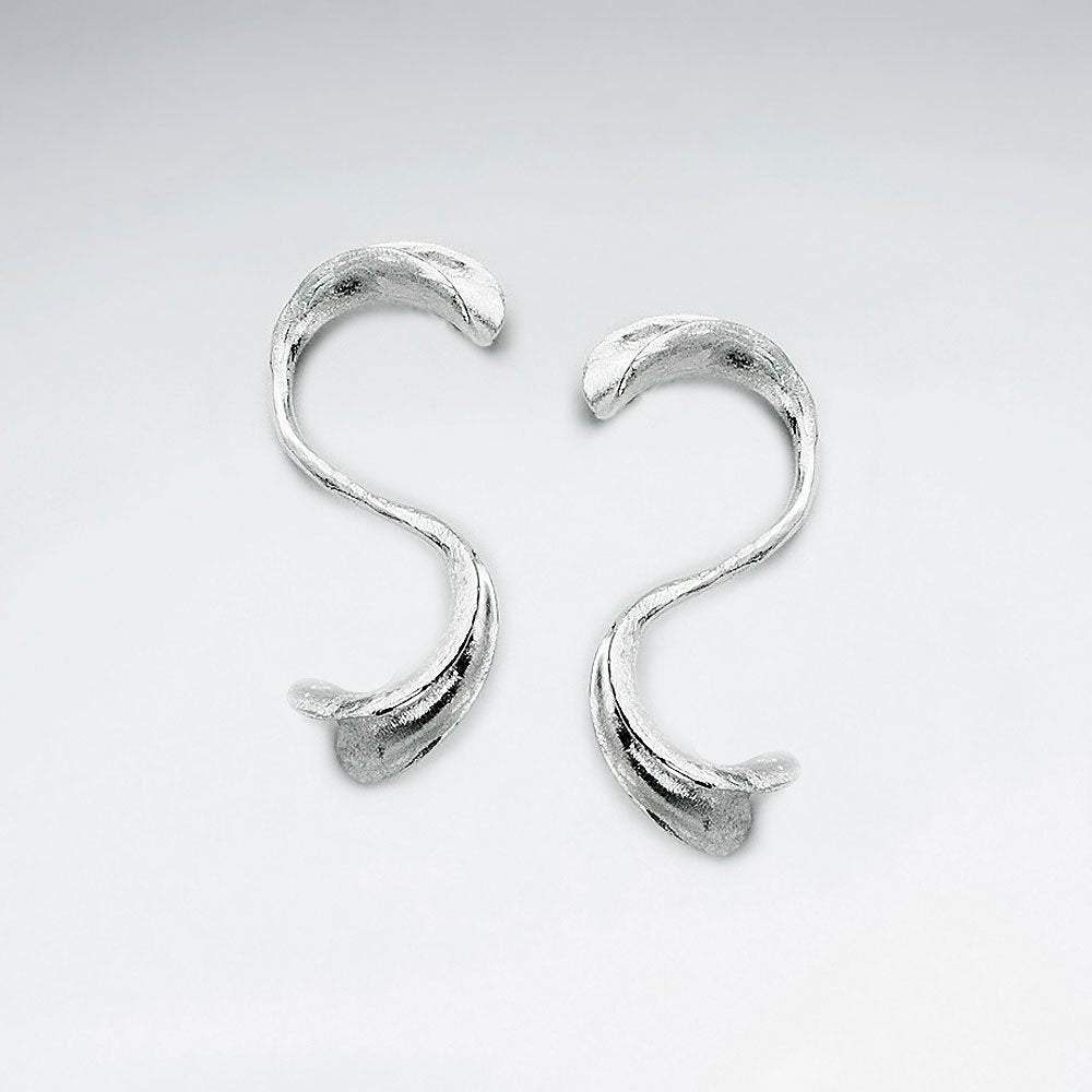 Sterling Silver S-Shaped Inspired Earrings