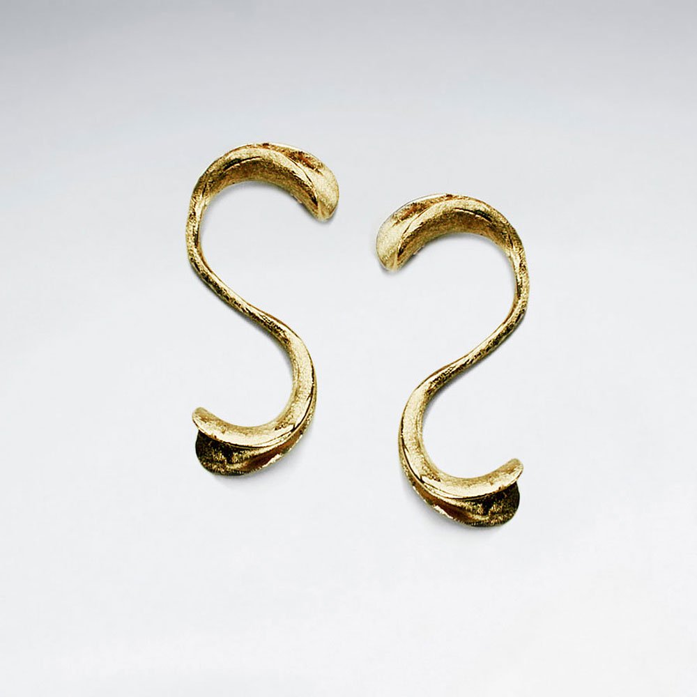 Sterling Silver S-Shaped Inspired Earrings