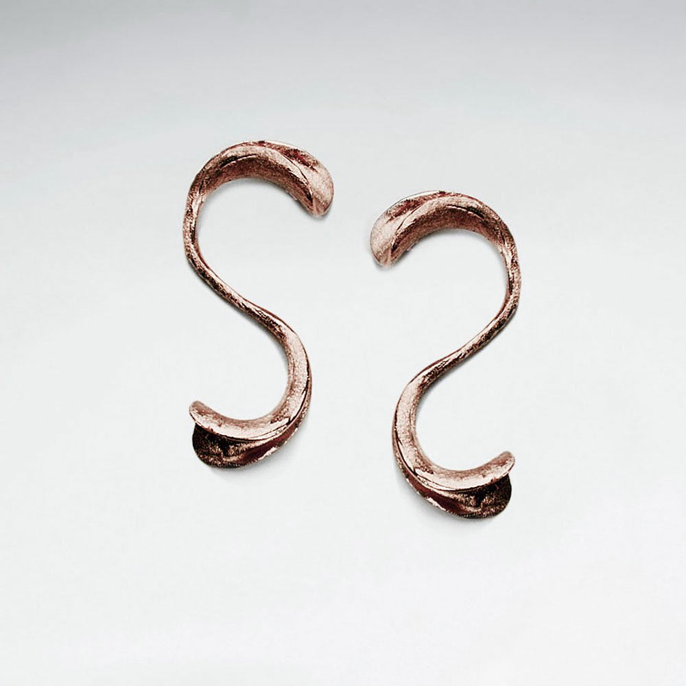 Sterling Silver S-Shaped Inspired Earrings