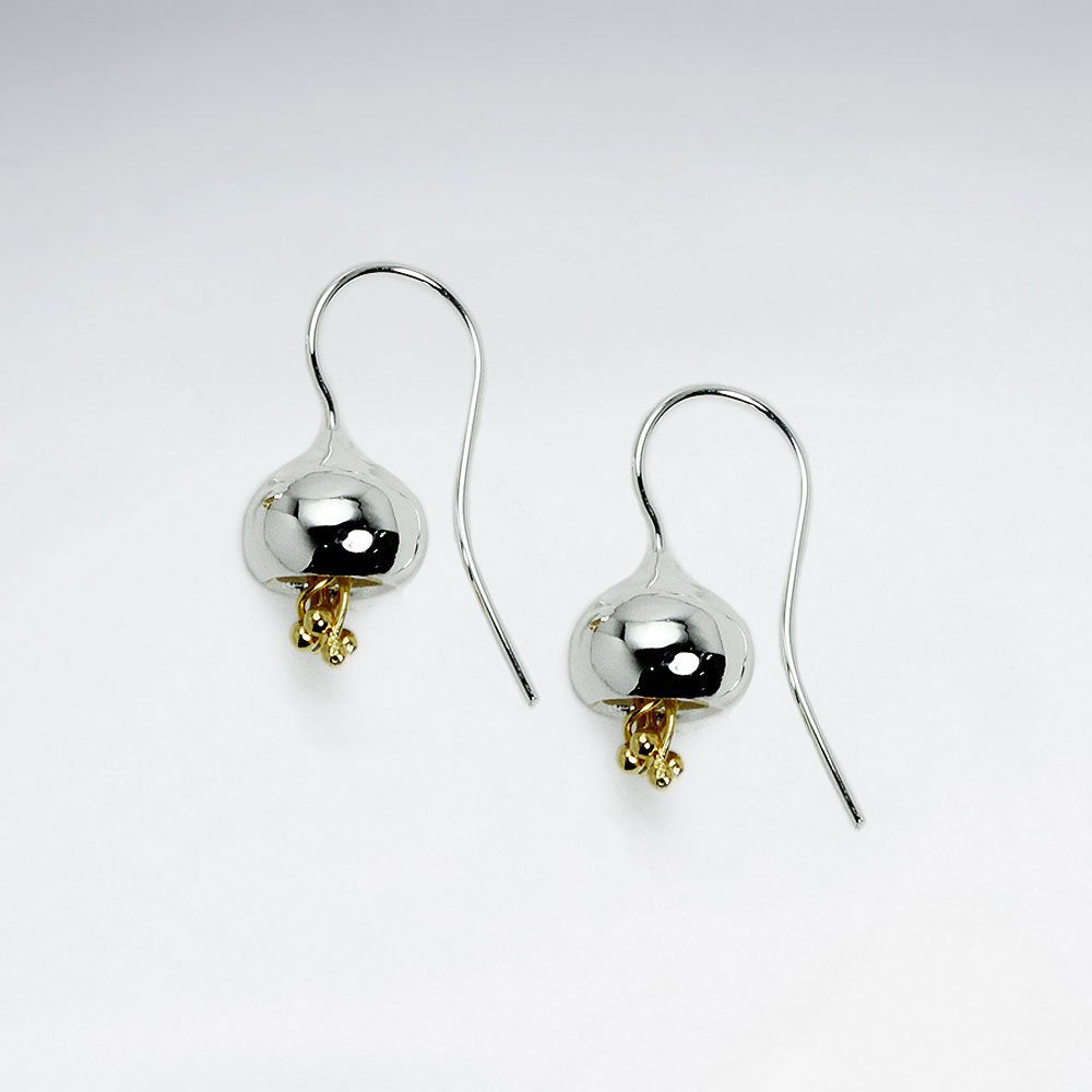 Elegant Silver Flower Inspired Drop Hook Earrings