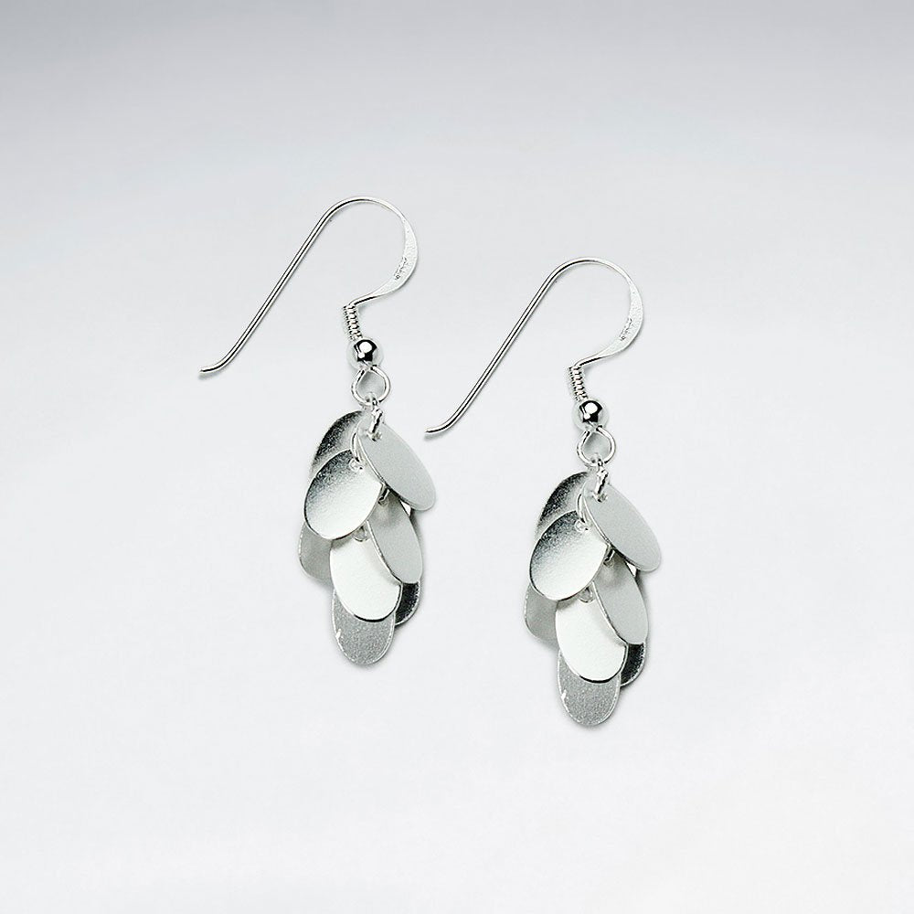 Lovely Silver Pinecone Inspired Gypsy Charms Dangle Drop Hook Earrings