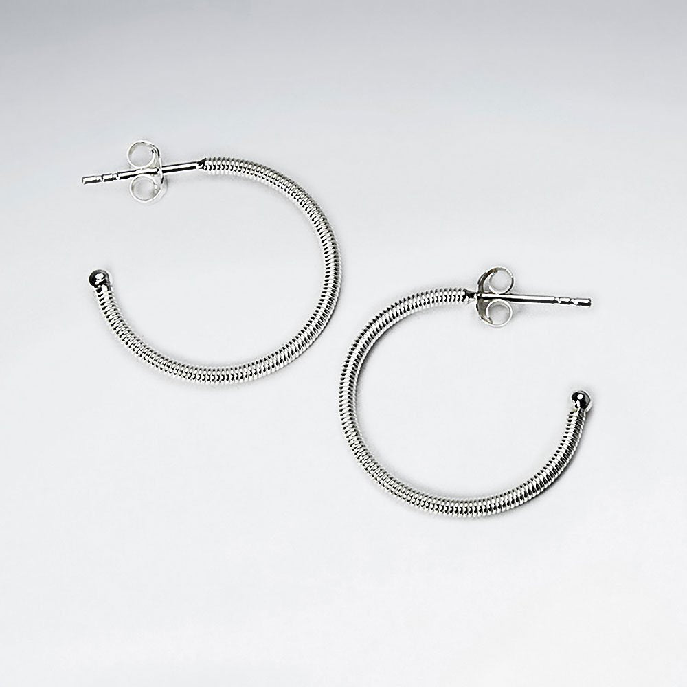 Classy Silver Hoop Earrings