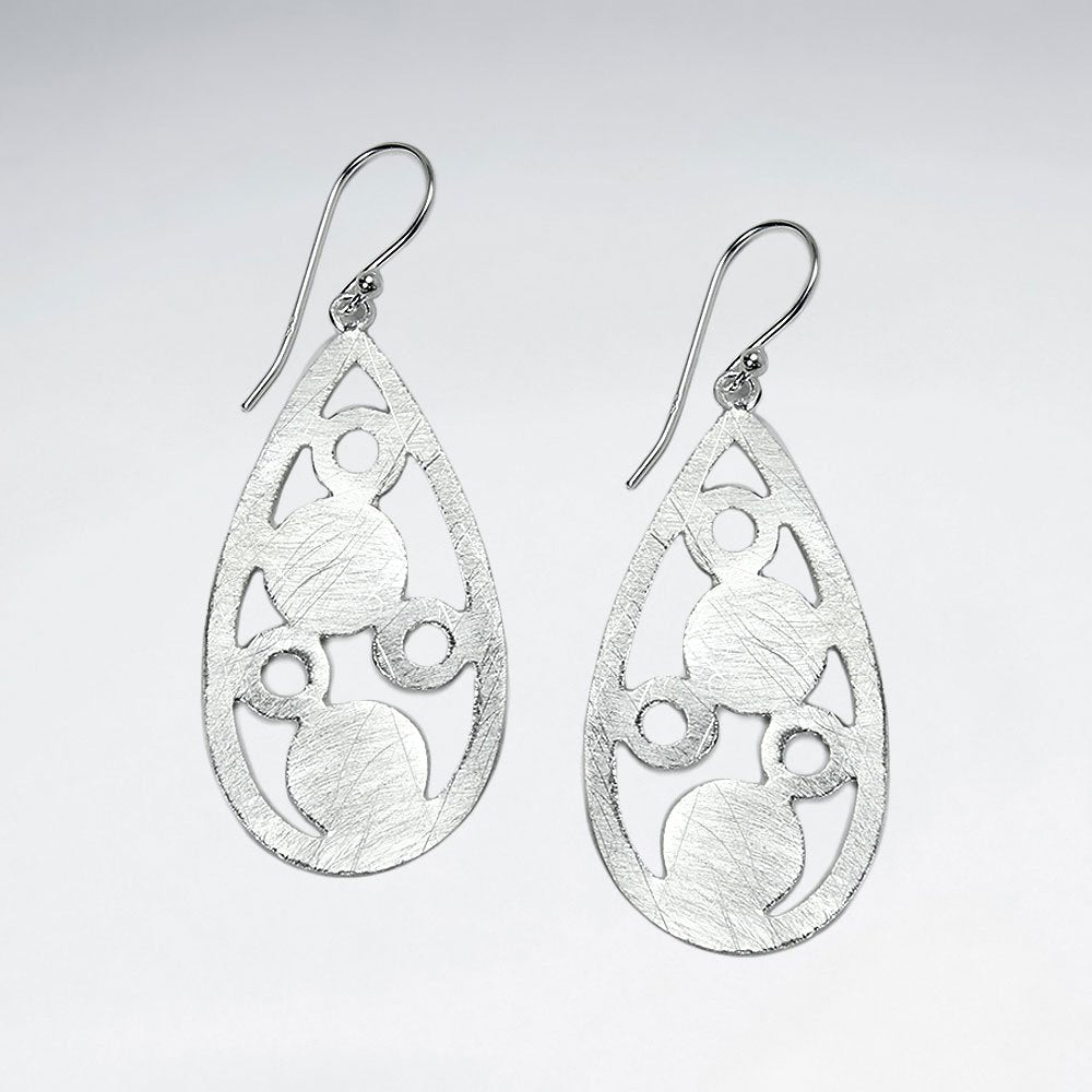 Delicate Large Filigree Teardrop Dangle Earrings