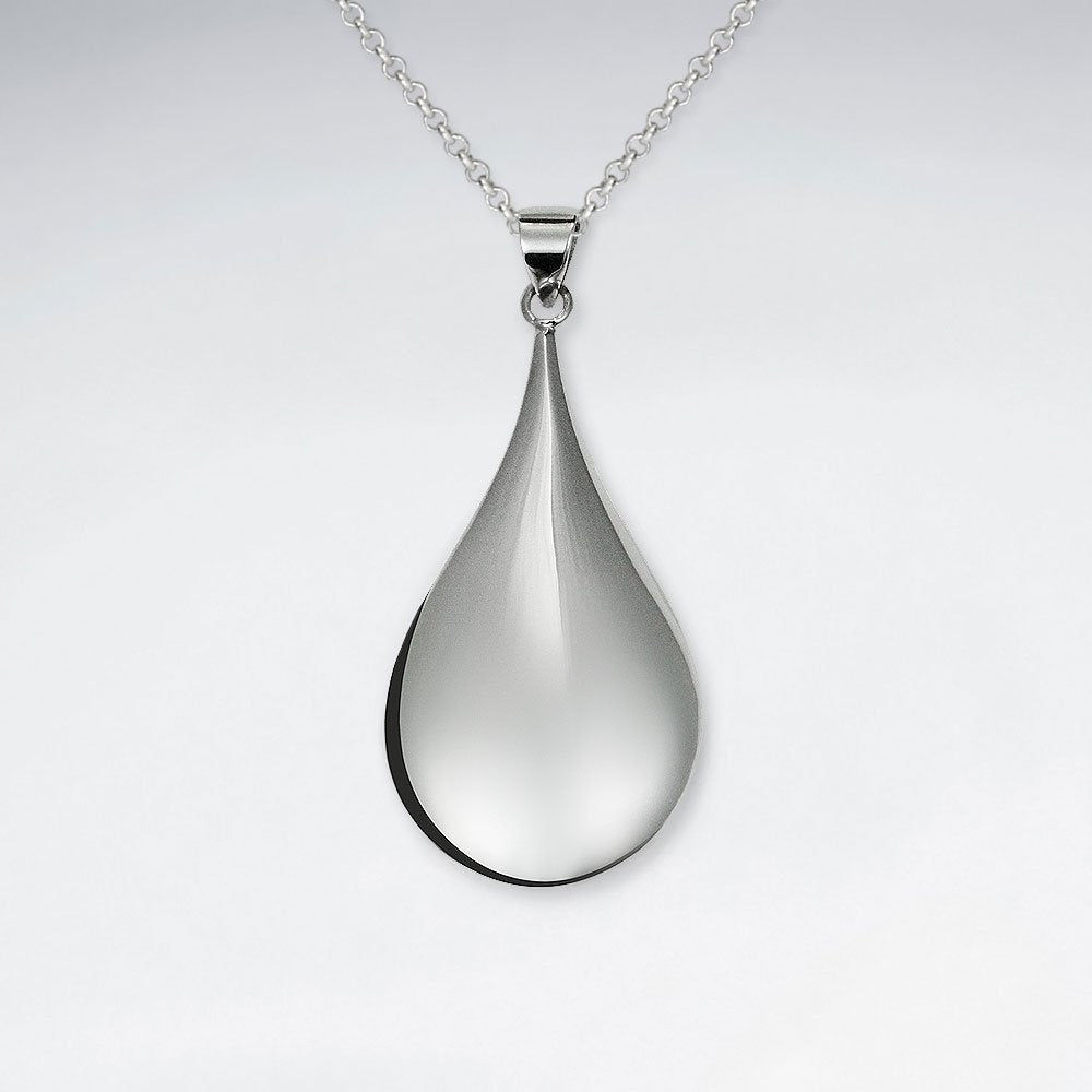 Large Sterling Silver Teardrop Pendant