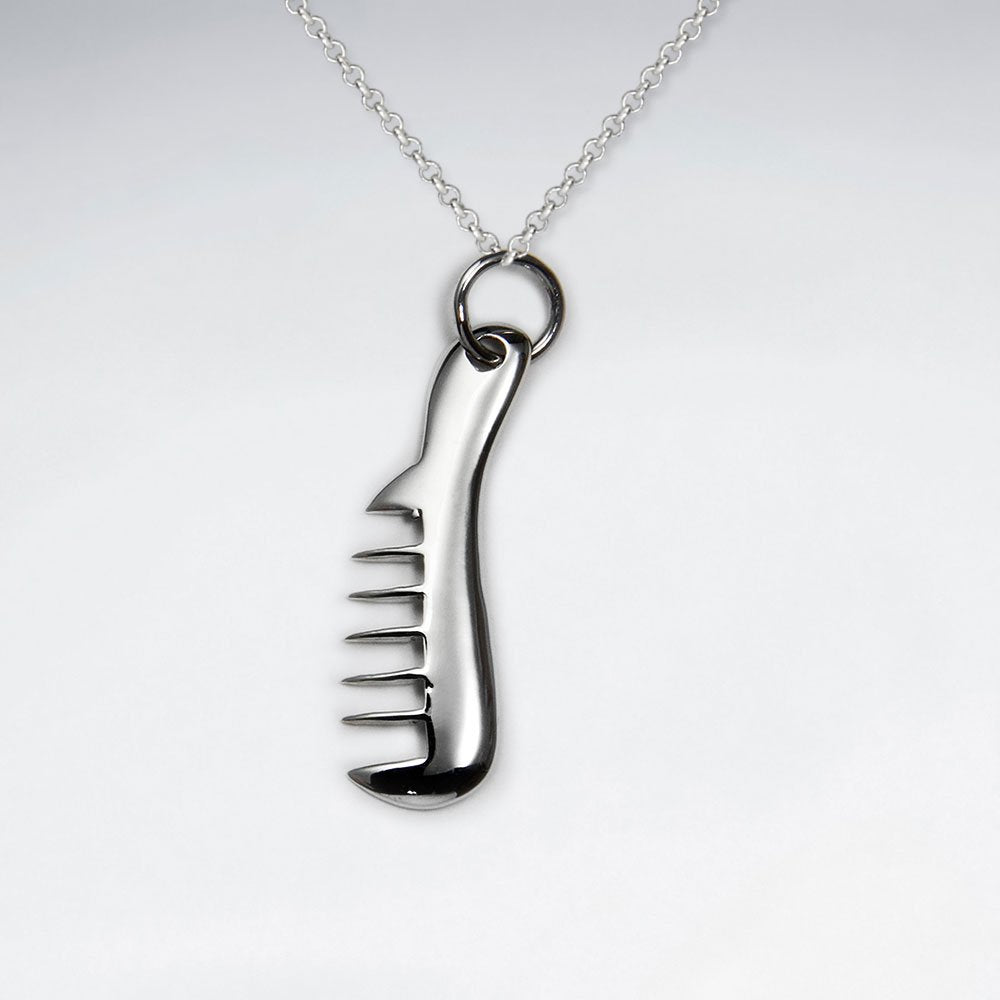 Comb Silver Pendant