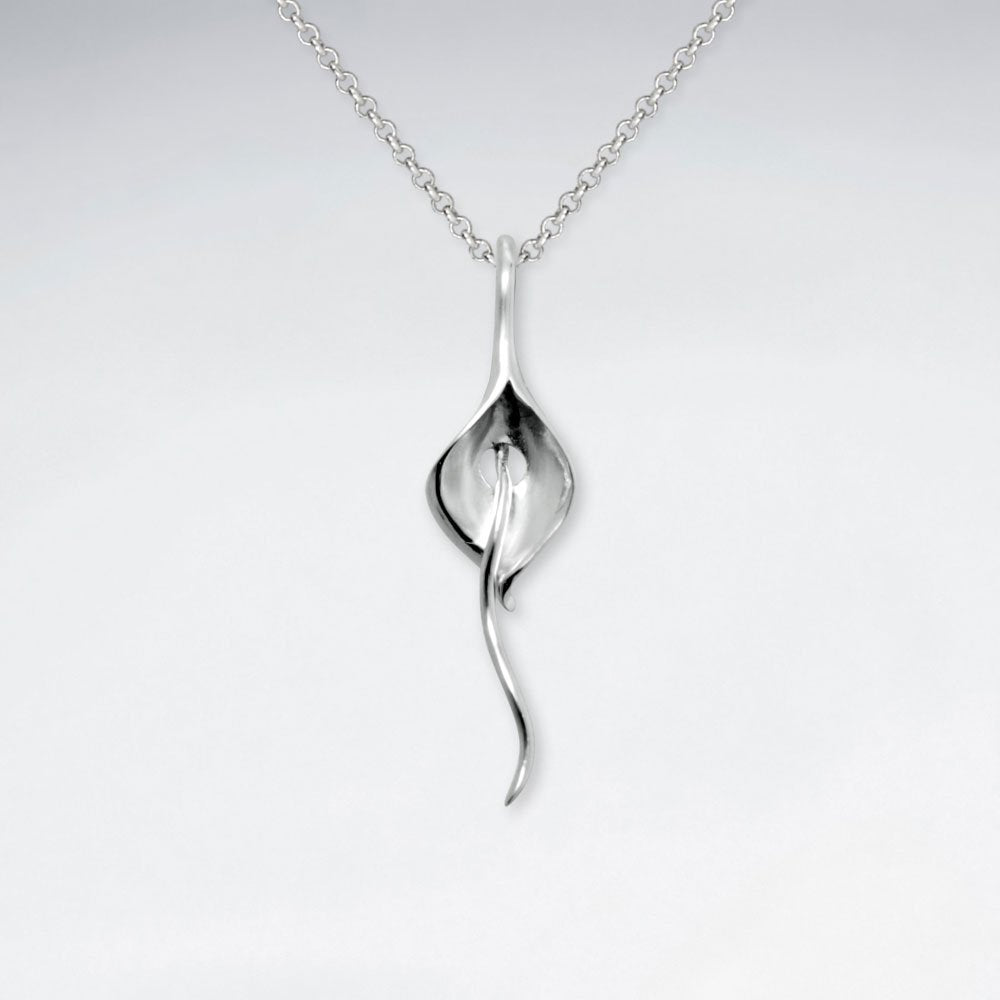 Cala Lily Silver Pendant
