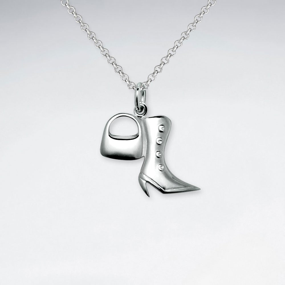 Heeled Boots and Purse Dangle Charm Pendant
