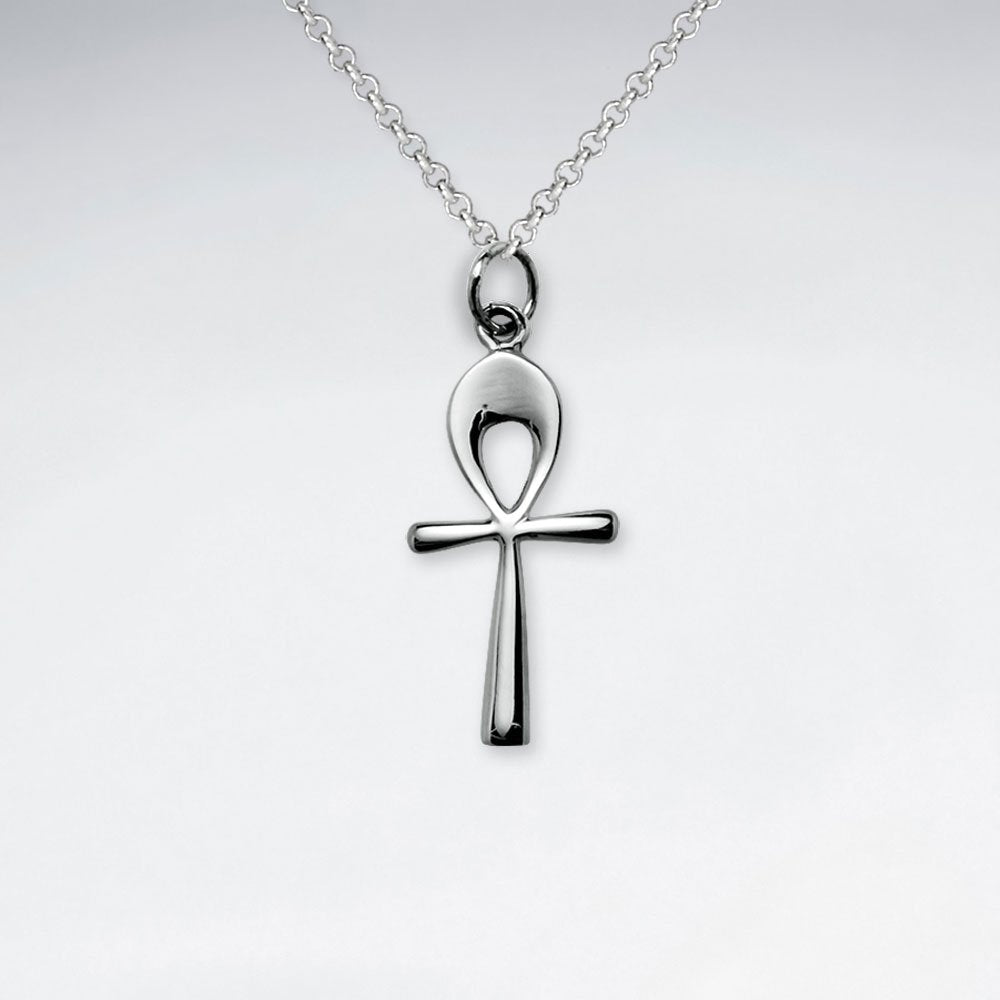 Ankh Cross Silver Pendant