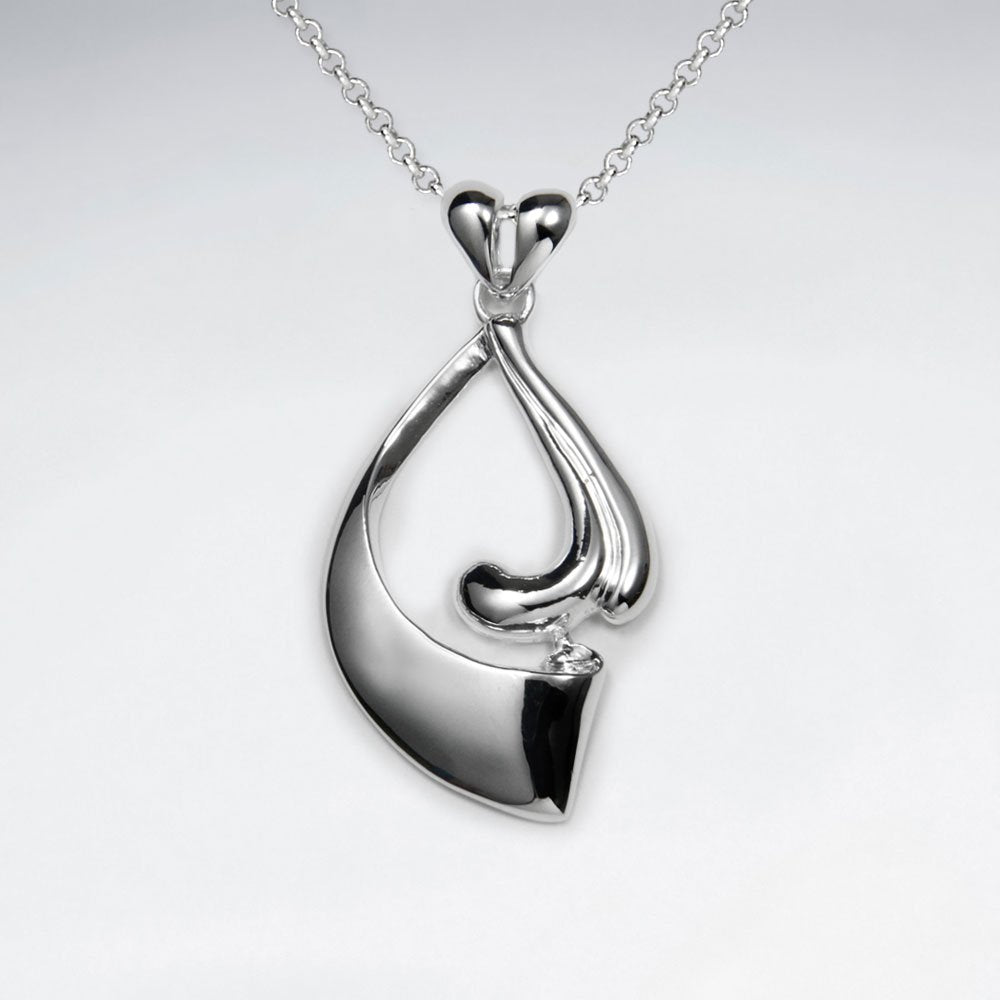 Silver Elaborate Contemporary Design Pendant