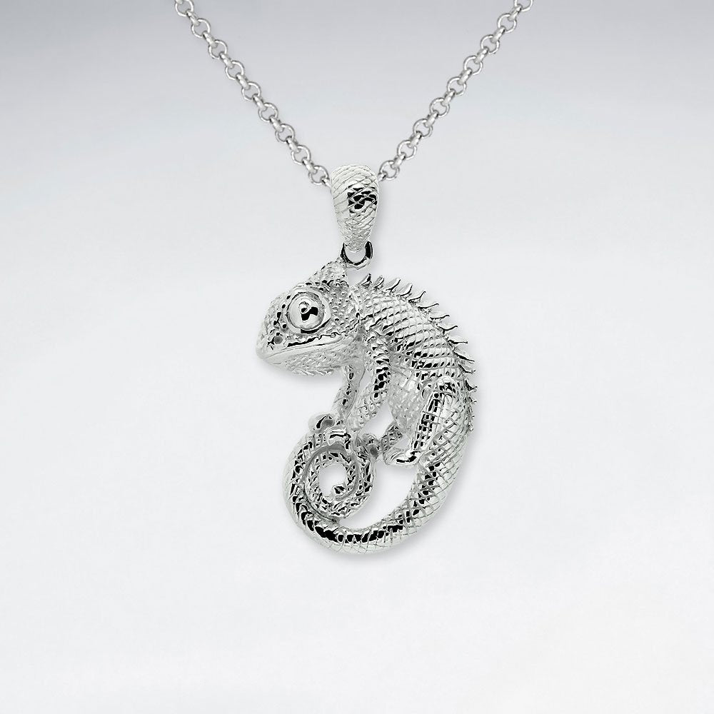 Chameleon Silver Pendant