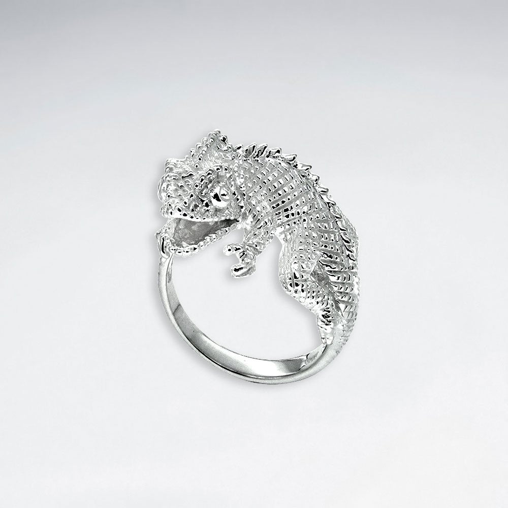 Sterling Silver Textured Reptile Ring