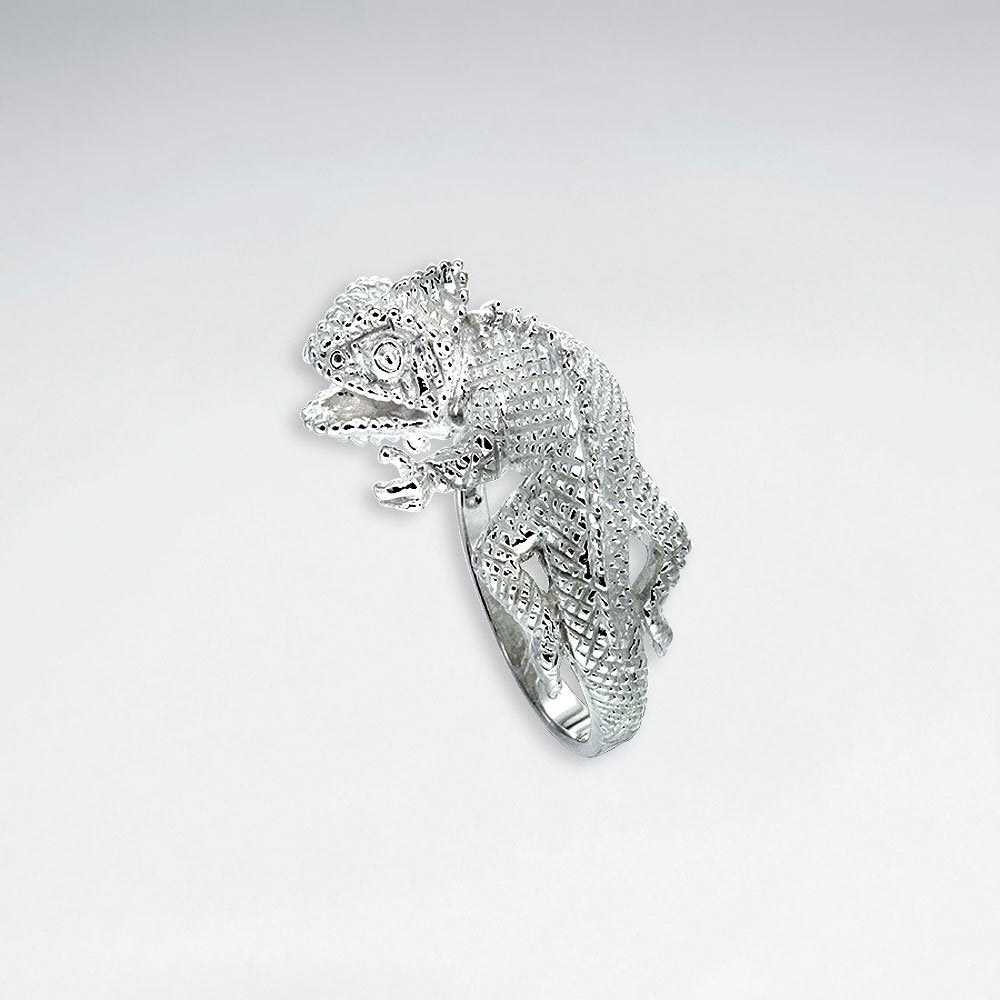 Sterling Silver Textured Reptile Ring