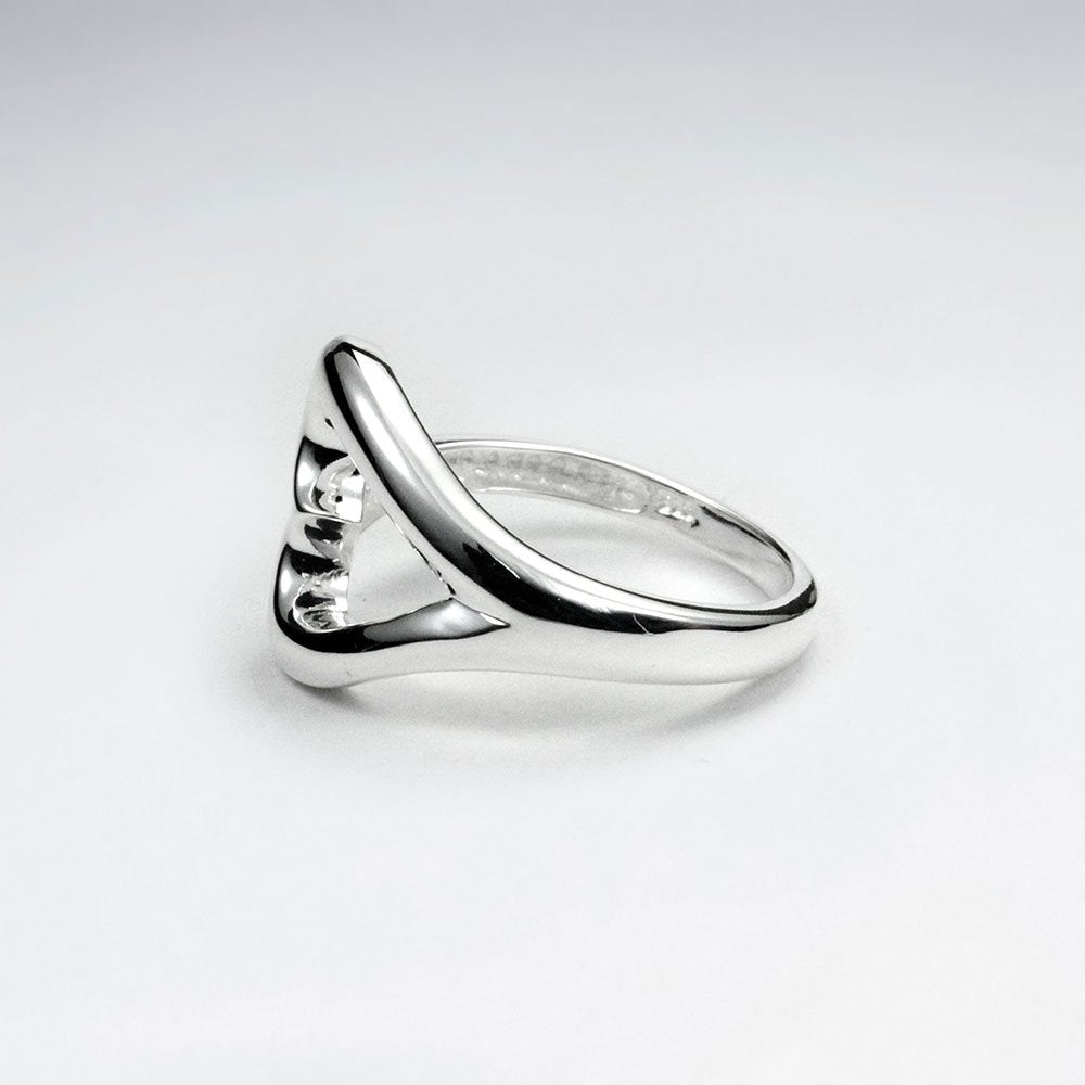 Classic Heart Cutout Sterling Silver Ring