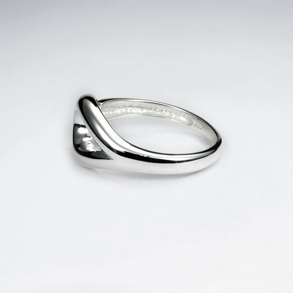 Polished Sterling Silver Cutout Teardrop Ring