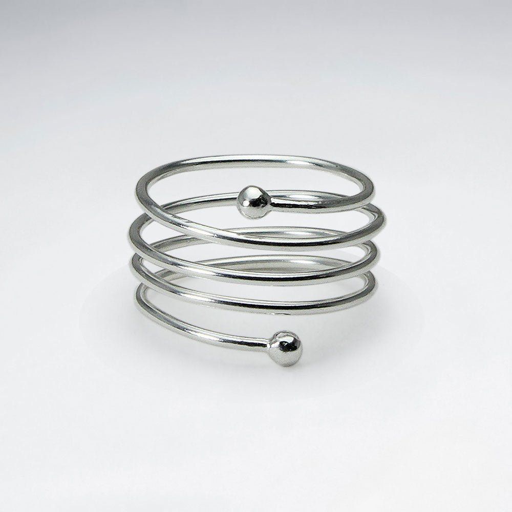 Sterling Silver Spring Coil Ring