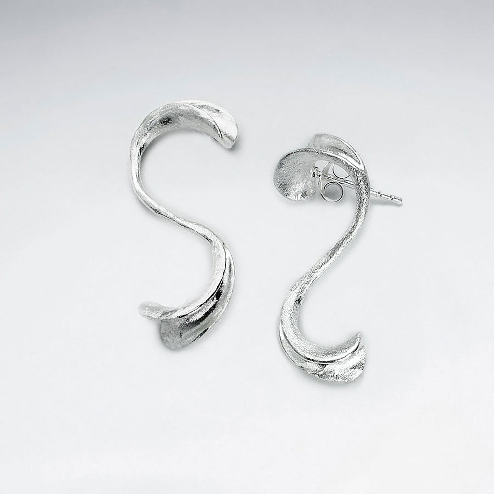 Sterling Silver S-Shaped Inspired Earrings