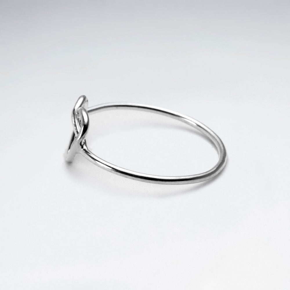 Romantic Open Wirework Sterling Silver Heart Ring