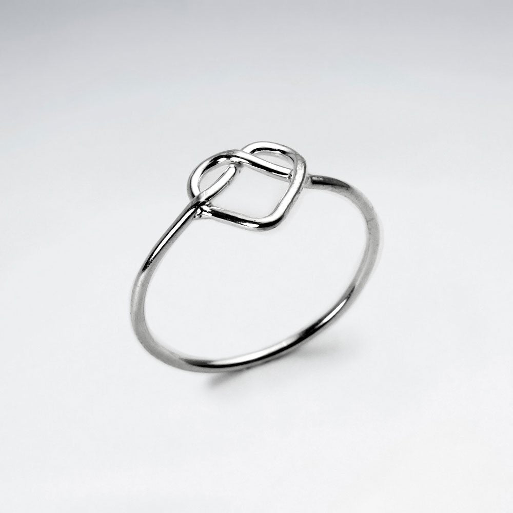 Romantic Open Wirework Sterling Silver Heart Ring