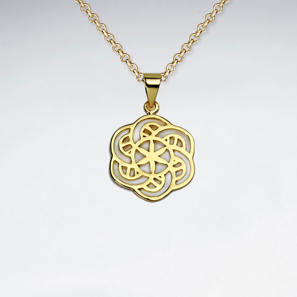 Spiral Flower of life Silver Pendant