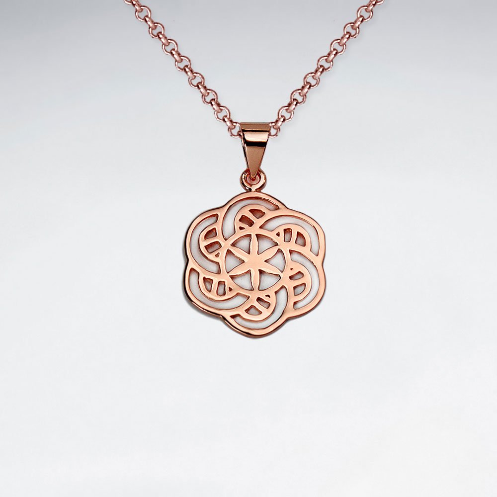 Spiral Flower of life Silver Pendant