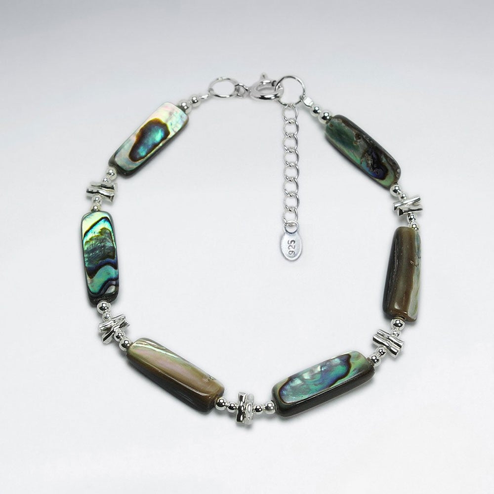 7" Rectangle Pawa Silver Bracelet