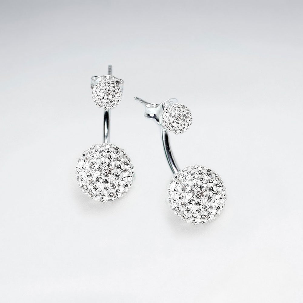 Purple CZ Tribal Mise En Double Sided Stud Earring