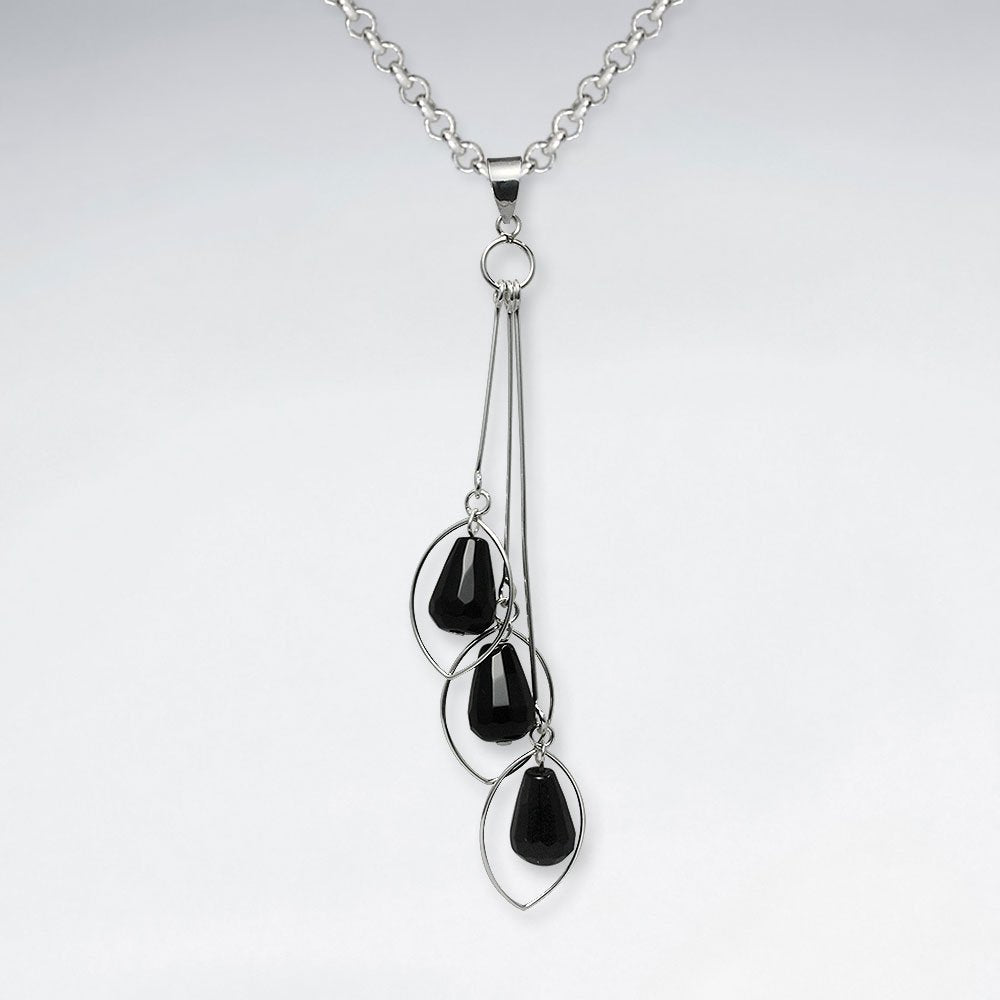 Amethyst Faceted Dangling Silver Pendant