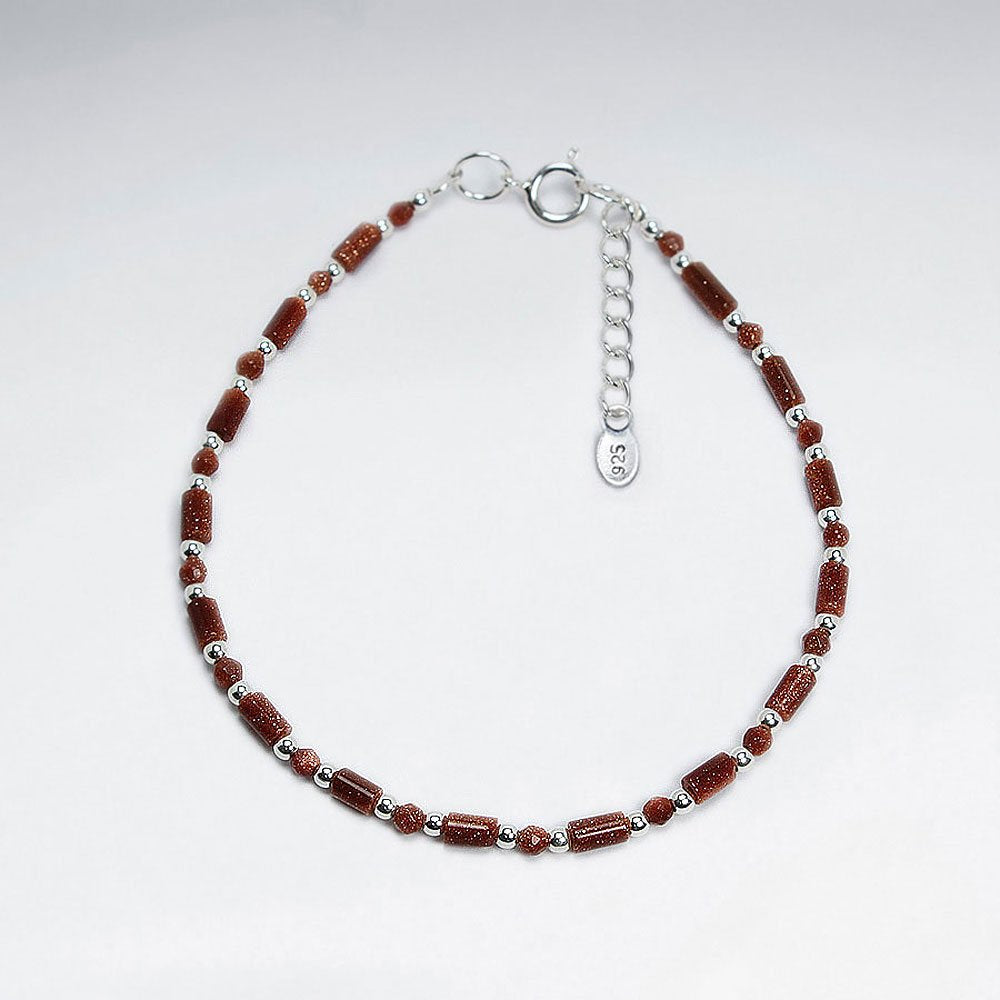 Sand Stone Silver Bracelet