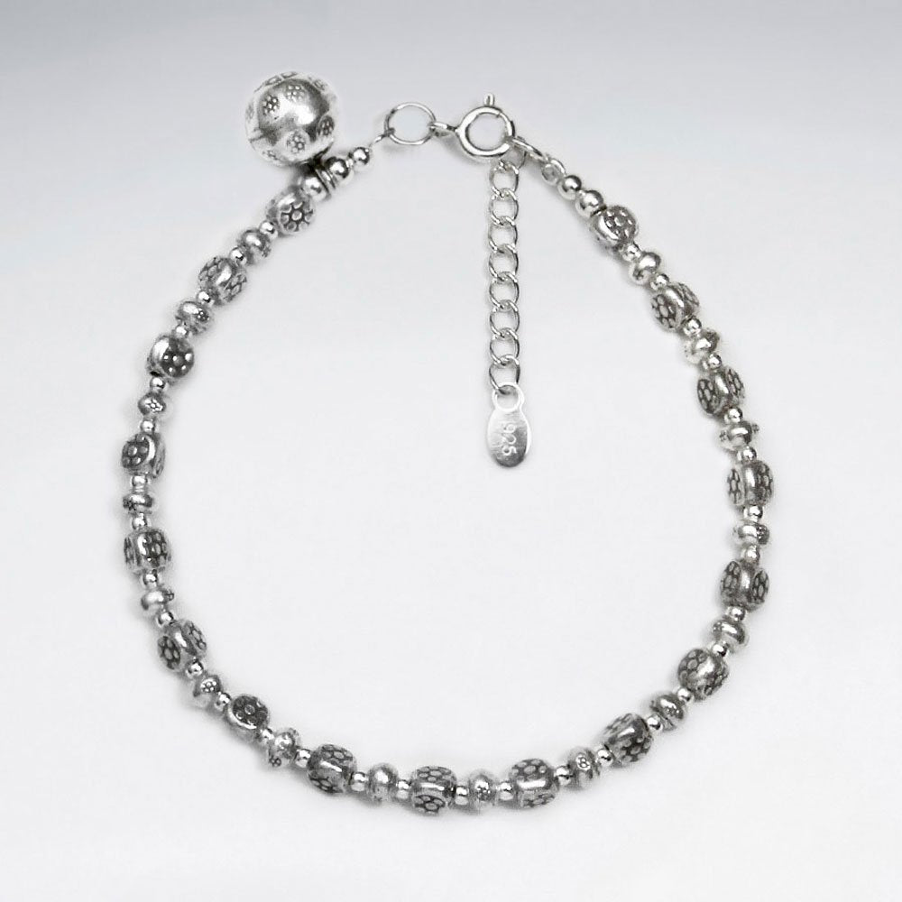 7" Thai Handmade Petit Bead Charm Bracelet