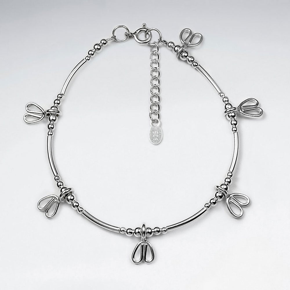 7" Thai Handmade Drop Pendant Charm Bracelet