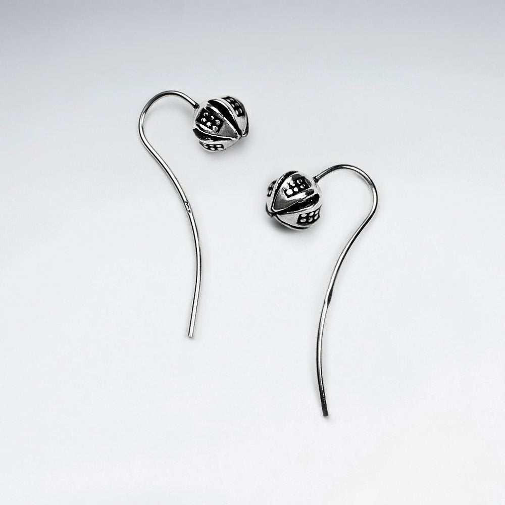 Petite Blossom Oxidized Flower Earrings