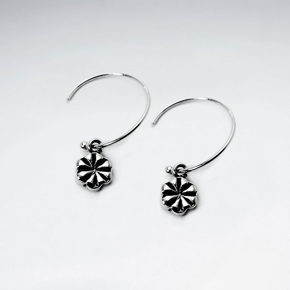 Petite Oxidized Asterisk Dial Earrings