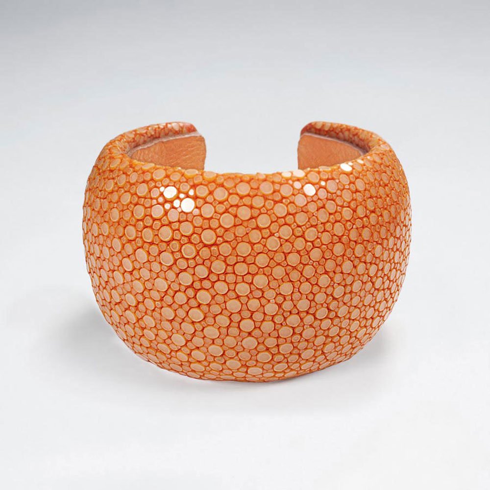 42 mm Width Orange Stingray Bangle