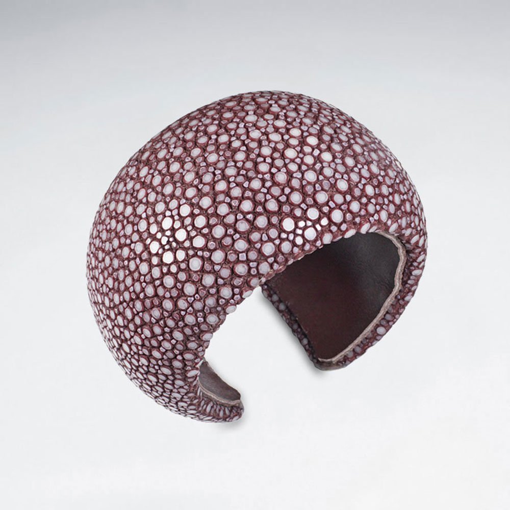 42 mm Width Orange Stingray Bangle