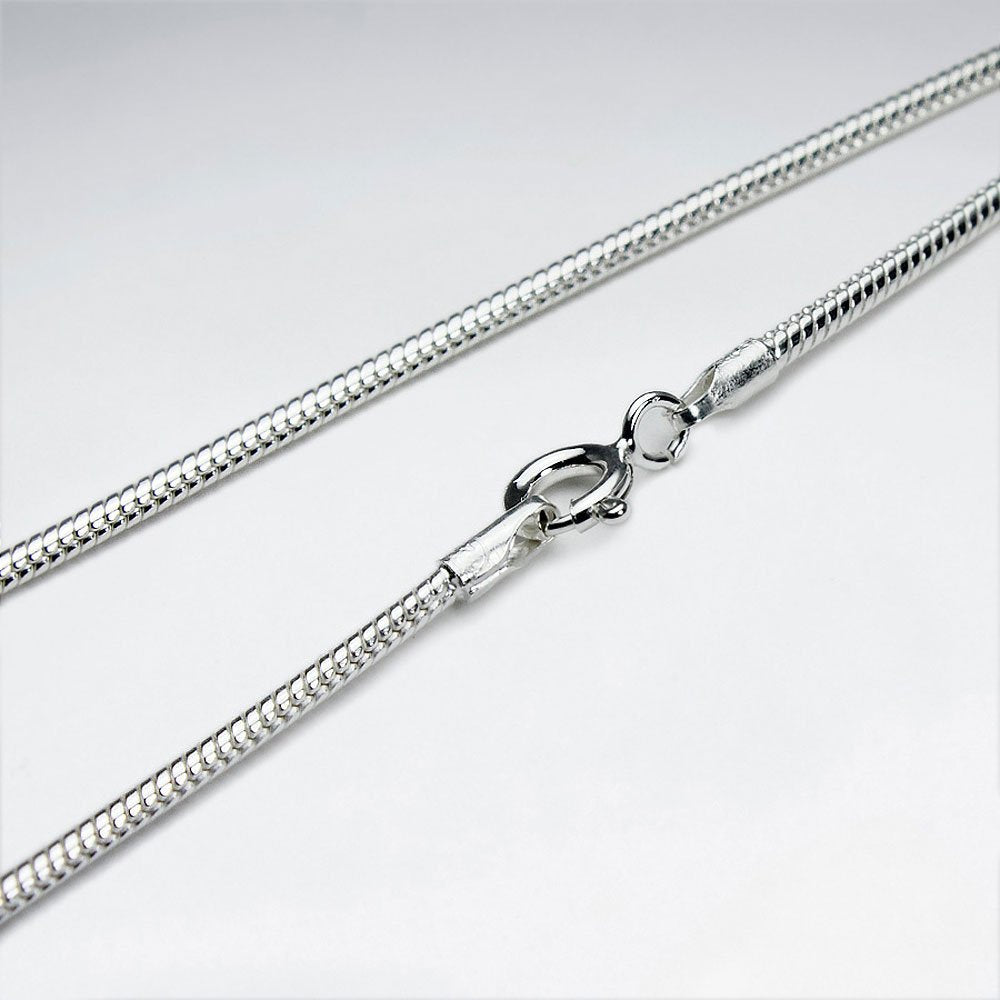 Snake Round 925 Silver Chain