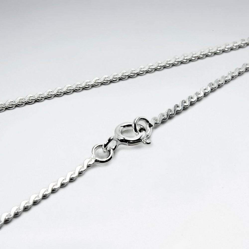 Serpentine 925 Silver Chain