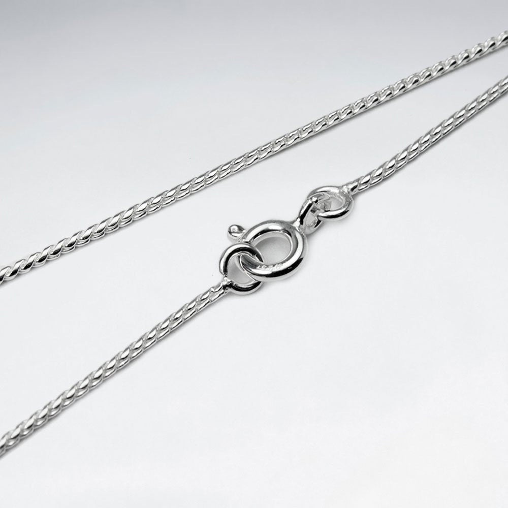 Round Snake 925 Silver Chain