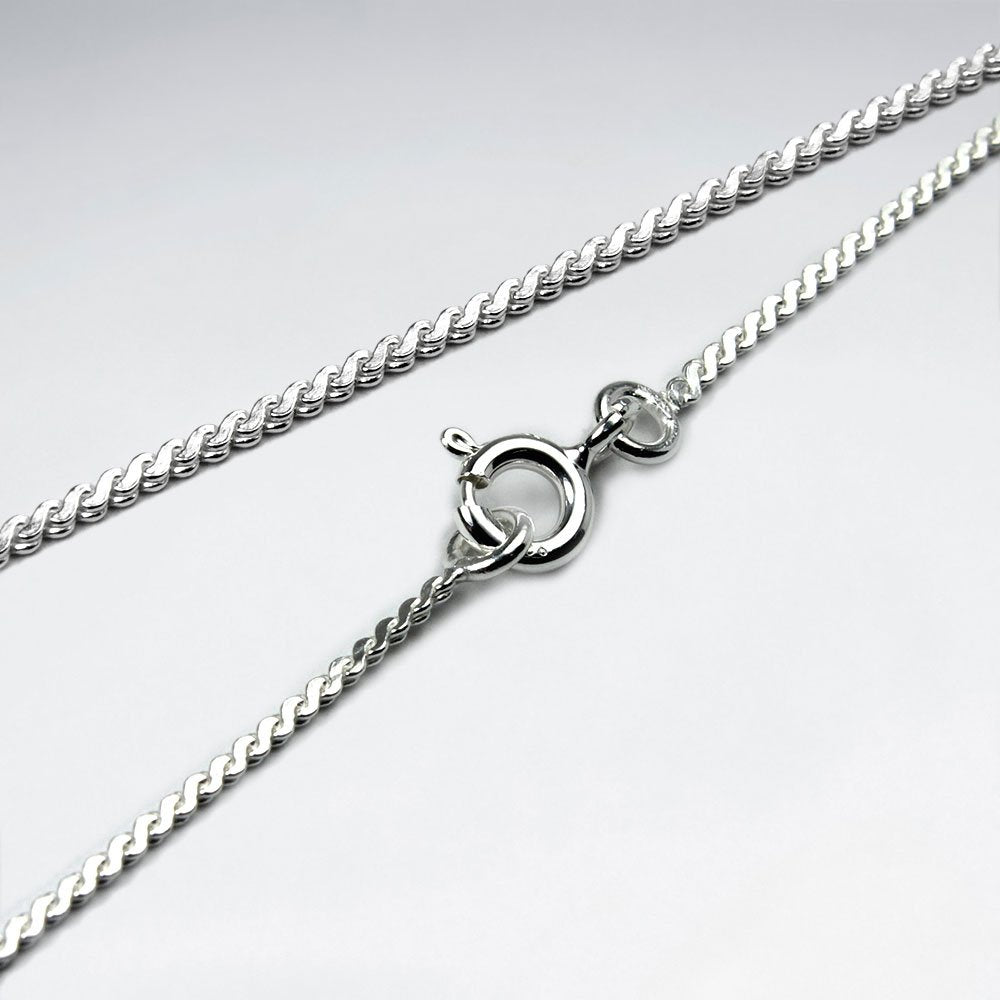 Serpentine 925 Silver Chain