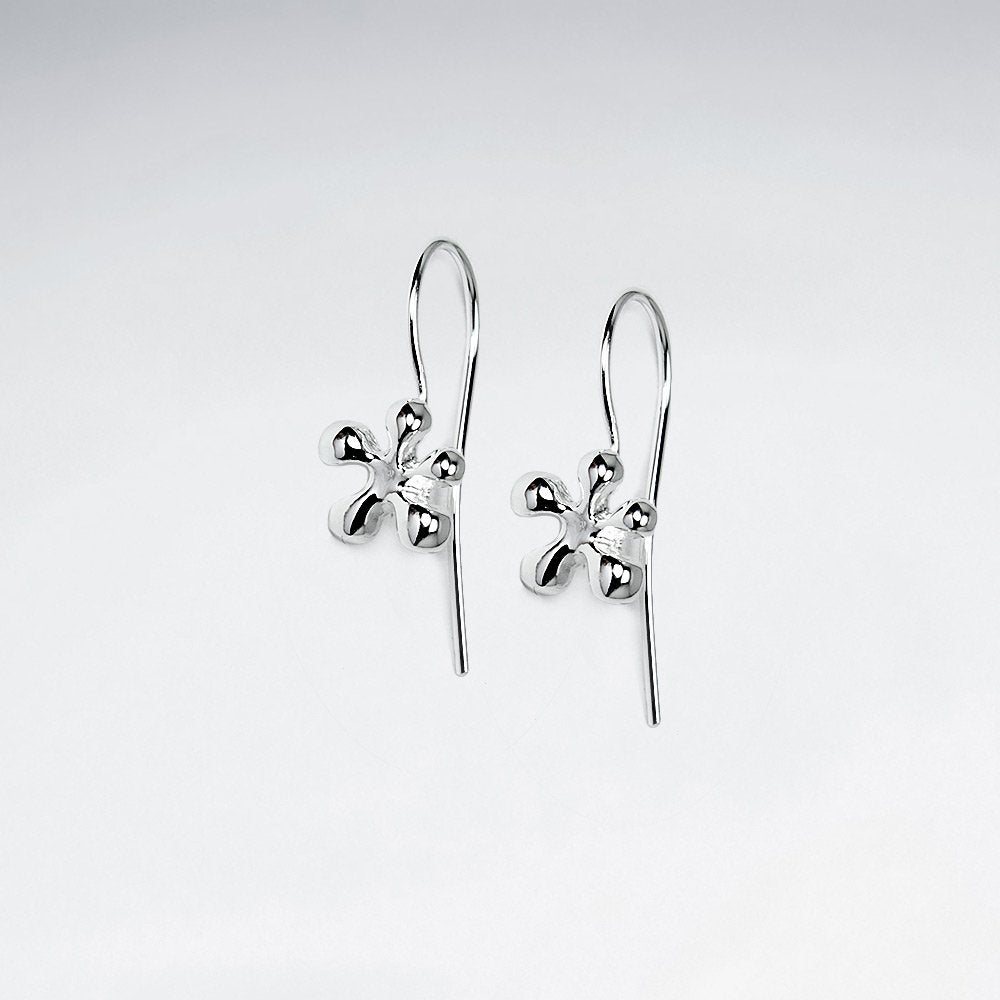 Sterling Silver Splat Hook Earrings