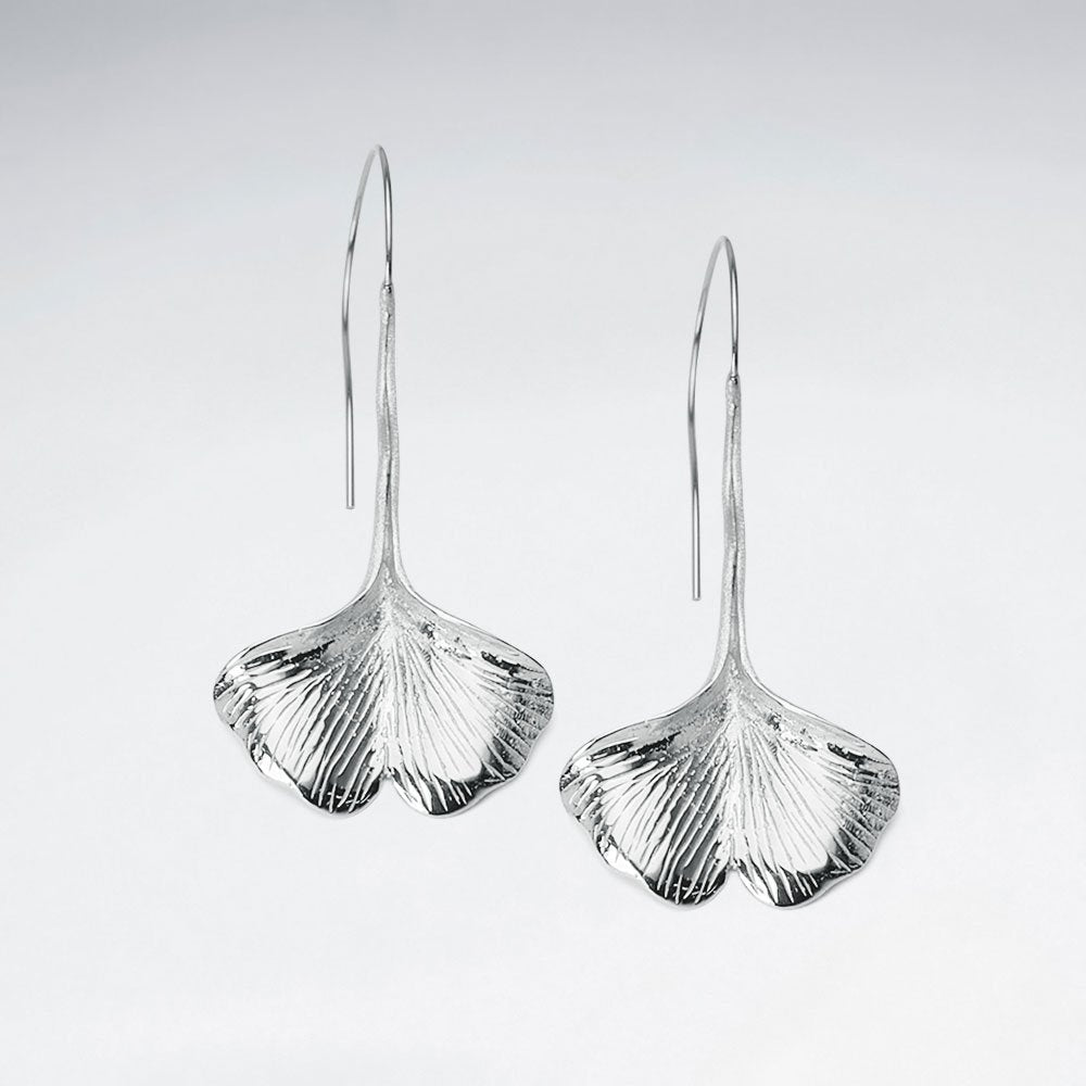 Tropical Leaf Fan Drop Earrings