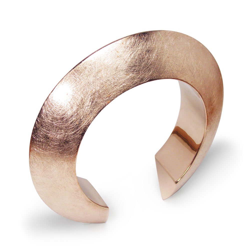 18 K Flash Pink Gold Plating Glamorous Solid Open  Bangle