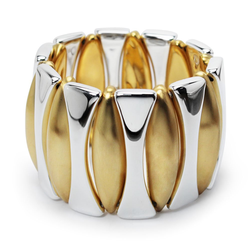 Two-Tone Sterling Silver Tempest Delight Bangle
