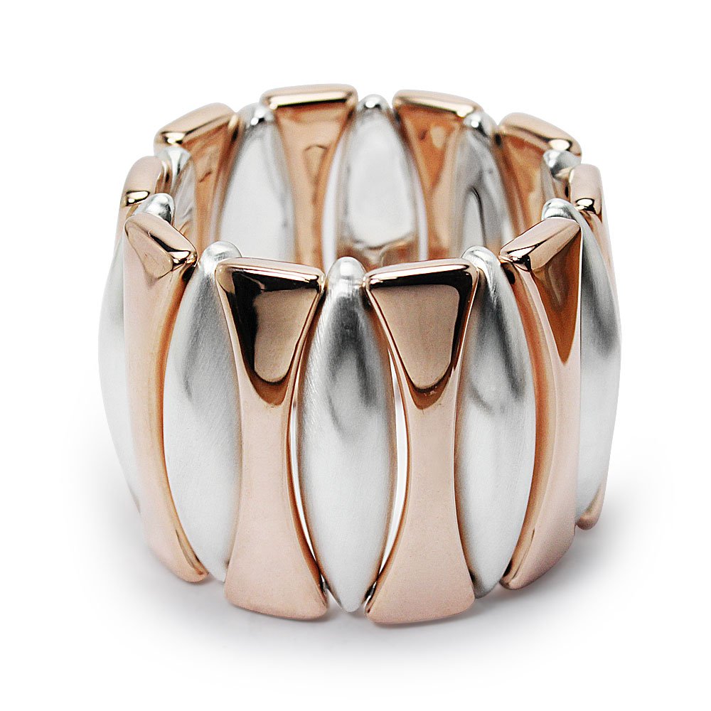 Two-Tone Sterling Silver Tempest Delight Bangle