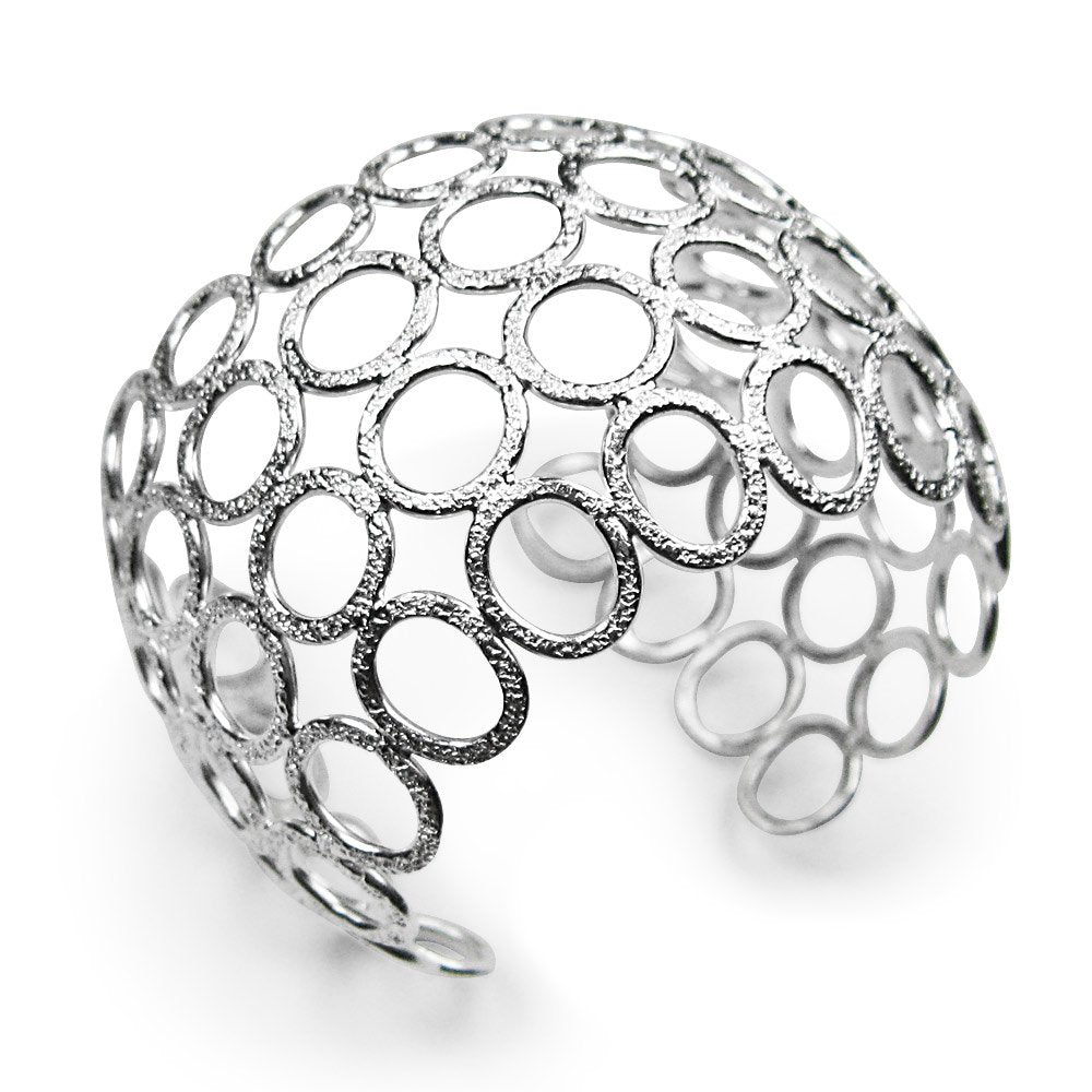 Two-Tone Spectacular "O" Link Open Bangle