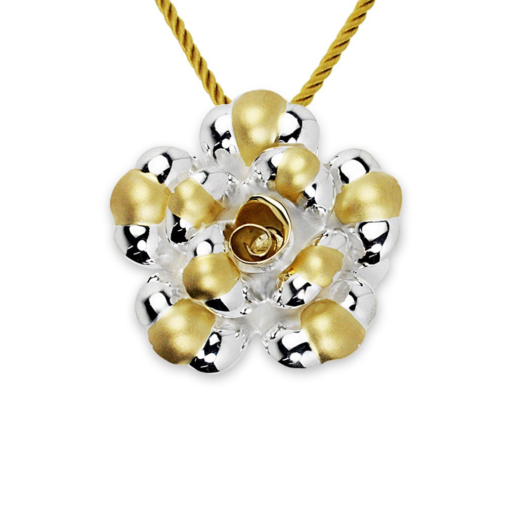 Divinity Classic Flower Pendant in Sterling Silver